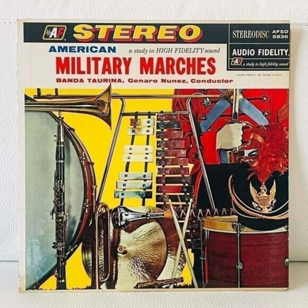 LP Banda Taurina American Military March Vinyl Record